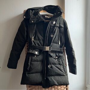 Michael Kors jacket/coat with hood and belt 6 pockets
